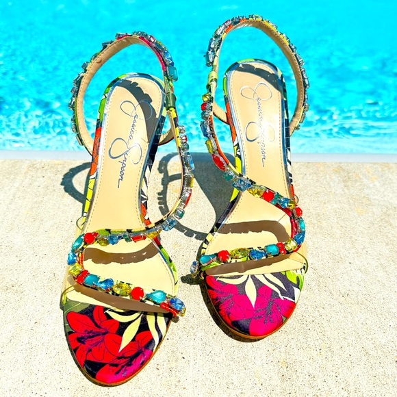 Jessica Simpson Jaycin High Heel in Black Blossom - Picture 7 of 11